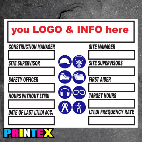 Site Information Display Sign