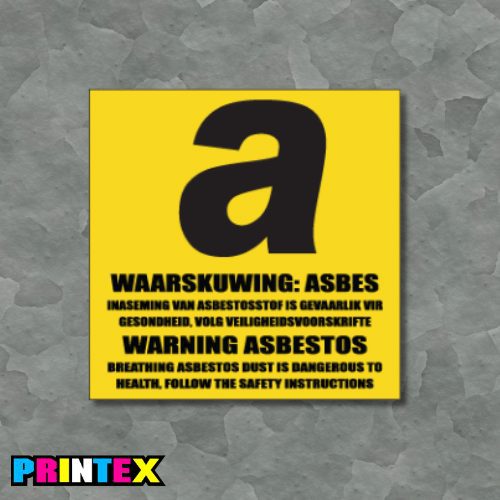 Warning Asbestos Business Sign - Waste