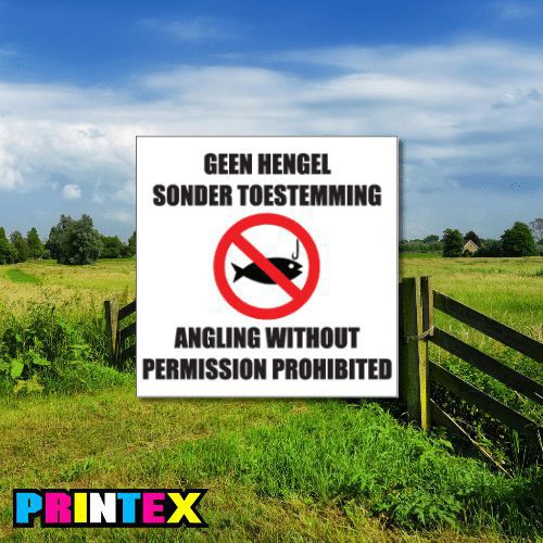 Angling Prohibited Business Sign
