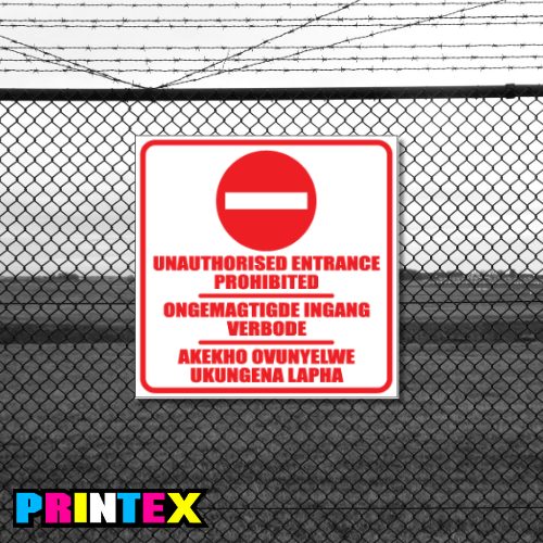 Entrance Prohibited Business Sign