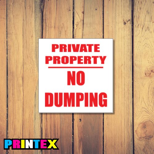 Trespassers / No Dumping Business Sign