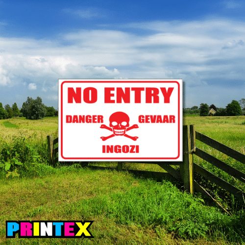 No Entry Danger Business Sign