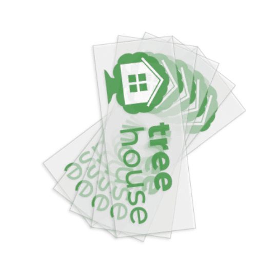 Rectangle Clear Vinyl Stickers