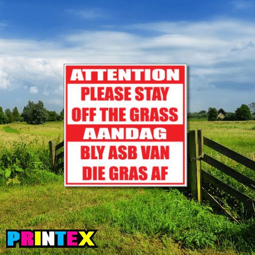 Stay off Grass Business Sign