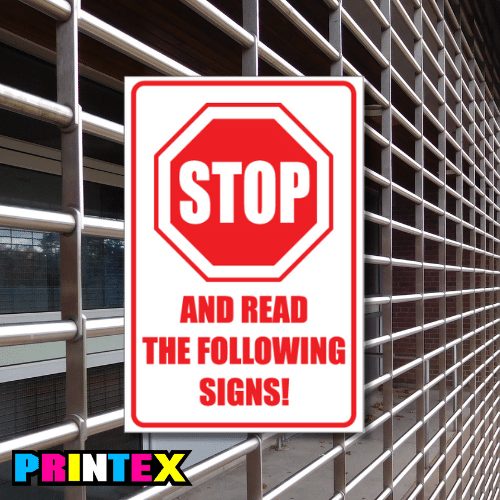 Stop and Read Business Sign