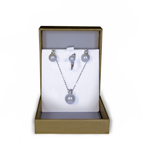 Sterling Silver Pearl Jewellery Set