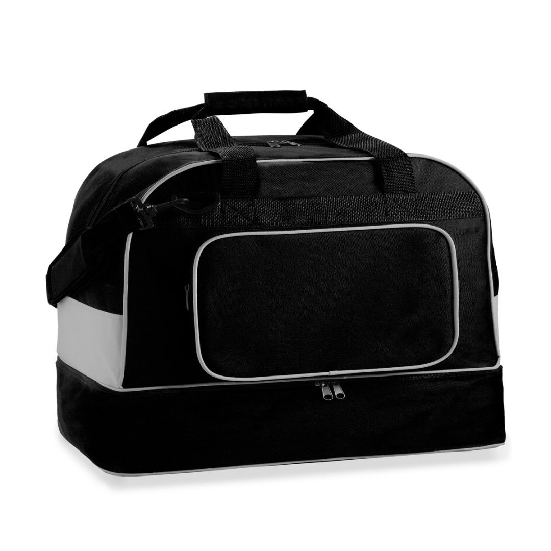 Black & Grey Double Decker Two Tone Bag