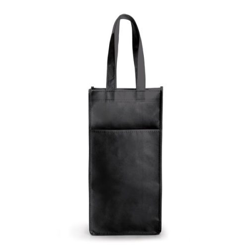 Black Napa Double Bottle Carry Bag