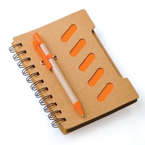 Orange Eco Notebook & Pen