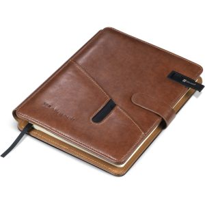 Ashburton A5 Hard Cover USB Notebook - 8GB - Brown