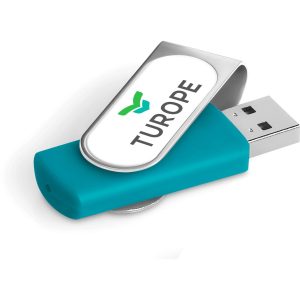 Axis Dome Flash Drive - 16GB - Turquoise