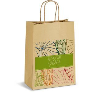 Ecological Digital Print Midi Paper Gift Bag 150gsm