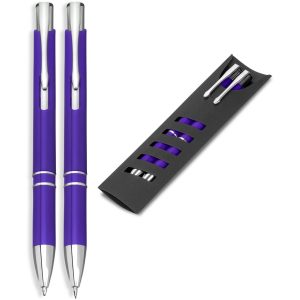 Electra Ball Pen & Pencil Set - Purple