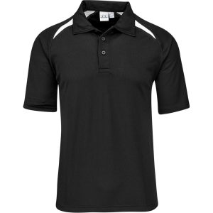 Mens Splice Golf Shirt - Black White