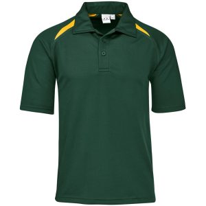 Mens Splice Golf Shirt - Green Gold