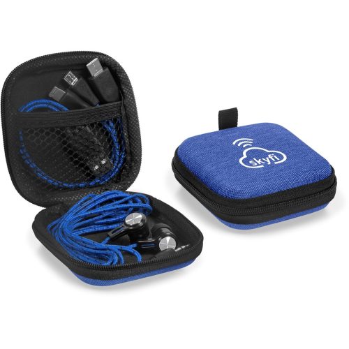 Orleans 3-In-1 Connector Cable & Earbuds - Blue