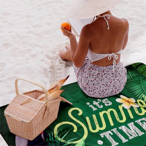 Hoppla Hula Beach Towel - Single Sided Branding Lifestyle Image