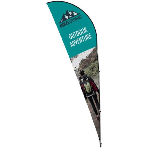 Legend 4M Sublimated Sharkfin Double-Sided Flying Banner - 1 complete unit