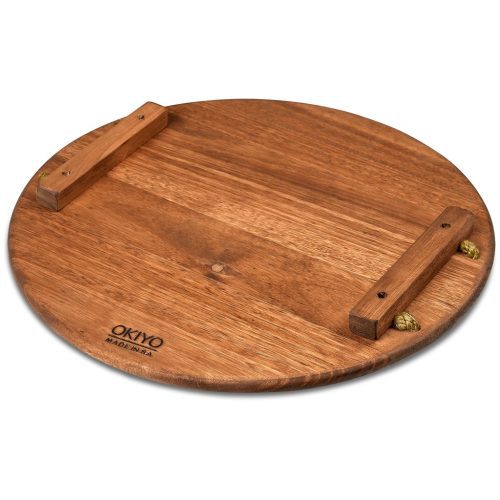 Okiyo Homegrown Large Round Hardwood Food Platter