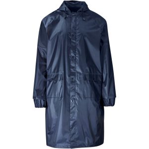 Thunder Rubberised Polyester/Pvc Raincoat - Navy